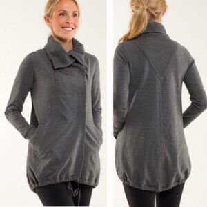 Lululemon Gratitude Wrap Jacket French Terry Cotton Stretch Pockets Cardigan Top